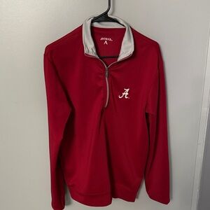 Antigua Alabama Crimson TideQuarter-Zip Pullover with White 'A' Embroidered Logo